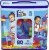 Klocki Mega Bloks First Builders CYP72/DCH63 80 elementów Torba niebieska