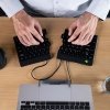 Klawiatura R-Go Split Break ergonomiczna UK-išdestymas juodas