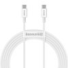 Kabel USB-C do USB-C Baseus Superior Series, 100W, 2m (biały)
