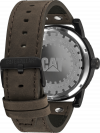 Zegarek stalowy CAT Utility 3H date - skórzany pasek