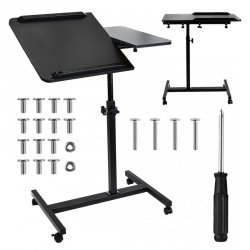 MACLEAN MOBILNE BIURKO/STAND NA LAPTOP, CZARNE, REGULACJA WYSOKOŚC 59-89CM, MAX. 30KG MC-121 B