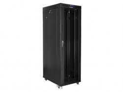 LANBERG SZAFA STOJĄCA RACK 19 42U 800X1000 DRZWI SZKLANE LCD CZARNA FF01-8042-12BL (FLAT PACK)