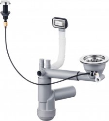Syfon do zlewozmywaka granitowego 1-komorowego - Space-Saver ZXY 9911 5907650841593