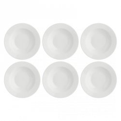 LA PORCELLANA BIANCA ESSENZIALE Zestaw 6 talerzy do zupy z rantem 23 cm