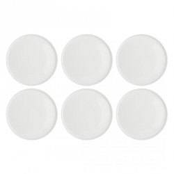 Zestaw 6 talerzy obiadowych Essenziale Gourmet - Biały, 21 cm