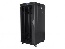 SZAFA INSTALACYJNA RACK STOJĄCA 19 27U 800X1200 CZARNA DRZWI SZKLANE LCD LANBERG (FLAT PACK)