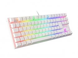 KLAWIATURA DLA GRACZY GENESIS THOR 303 TKL FR PODŚWIETLENIE RGB MECHANICZNA BROWN BIAŁA HOT SWAP
