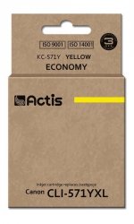Actis KC-571Y Tusz (zamiennik Canon CLI-571Y; Standard; 12 ml; żółty) (WYPRZEDAŻ)