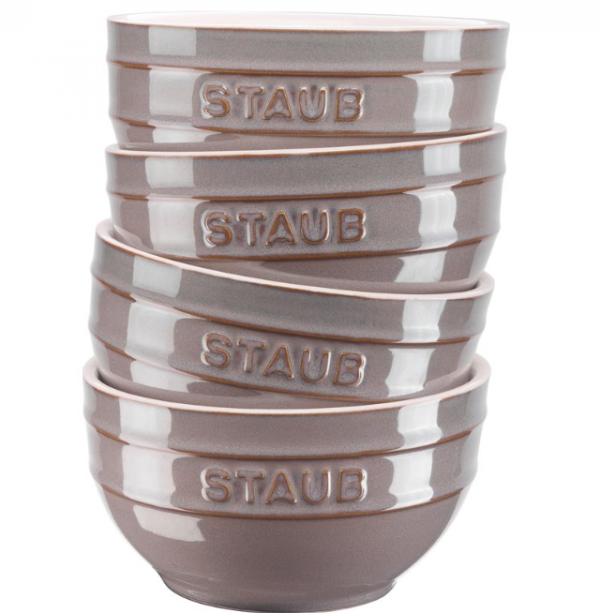 Zestaw 4 misek okrągłych STAUB 40508-152-0 - antyczny szary 12 cm