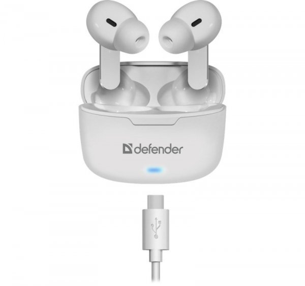DEFENDER SŁUCHAWKI BLUETOOTH TWINS 903 DOUSZNE BIAŁE 63903