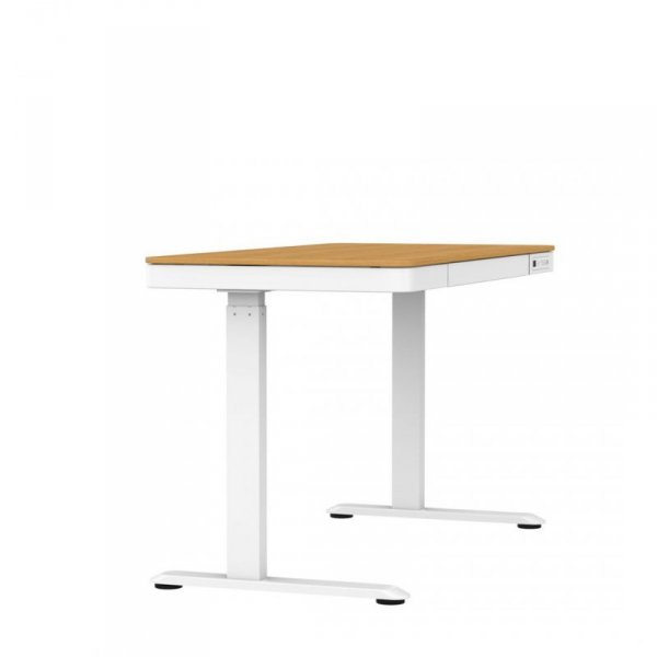 Biurko ACTIVEJET z elektryczną regulacją wysokości 140x70 ET119W-C biały/dąb