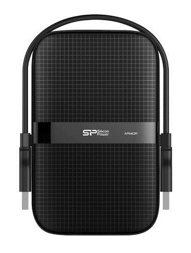 Dysk zewnętrzny HDD Silicon Power Armor A60 (2TB; 2.5&quot;; USB 3.2; 5400 obr/min; Black; SP020TBPHDA60S3A)