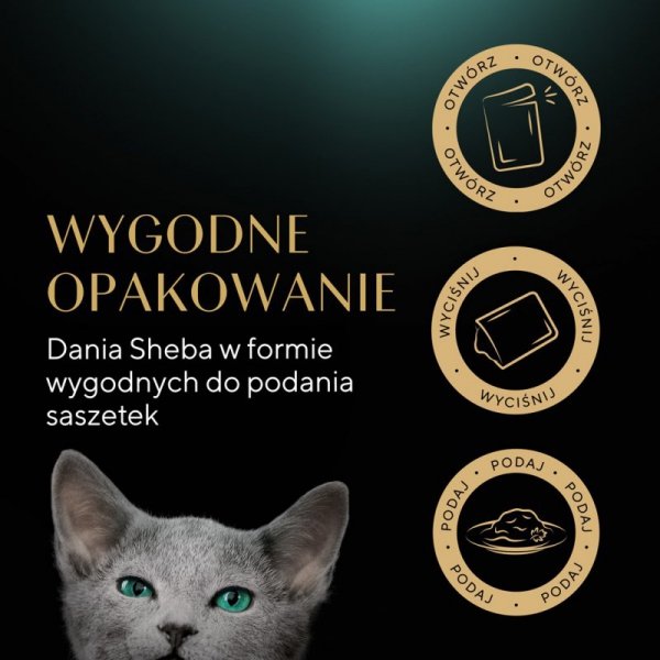 SHEBA Nature&#039;s Collection Drobiowe smaki w galarecie- Junior Kurczak/Łosoś - Mokra karma dla kota 40x85g