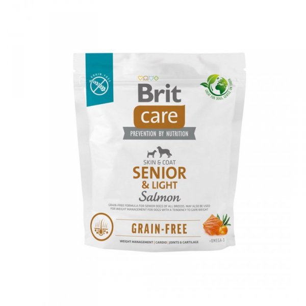 BRIT Care Grain-Free Senior & Light Salmon – sucha karma dla psa - 1 kg