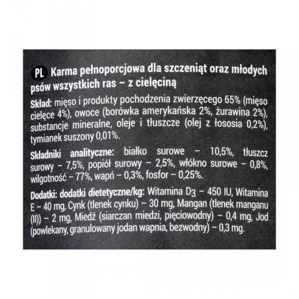 DOLINA NOTECI Rafi junior z cielęciną - mokra karma dla szczeniąt - 400 g