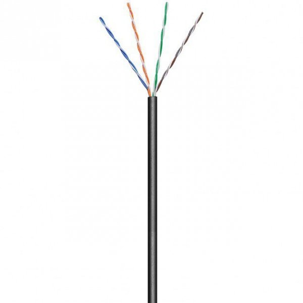 TECHLY KABEL SKRĘTKA KAT 5E UTP DRUT 100M CZARNA Z