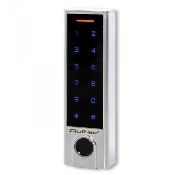 QOLTEC ZAMEK SZYFROWY DOTYKOWY TITAN Z CZYTNIKIEM LINII PAPILARNYCH | RFID | BT 4.0 | KOD | KARTA | BRELOK | DZWANEK | IP68