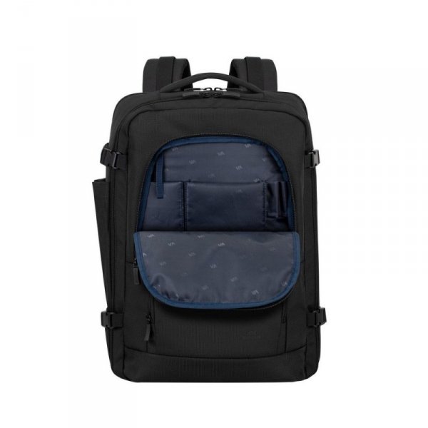 RIVACASE PLECAK PODRÓŻNY NA LAPTOP 17,3&quot; TEGEL, CZARNY, 23L, MATERIAŁ WODOODPORNY, KIESZENIE NA UBRANIA, TABLET, SMARTFON