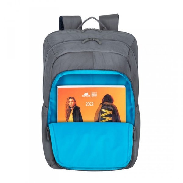 RIVACASE PLECAK NA LAPTOP 17,3&quot; ALPENDORF ECO, SZARY, MATERIAŁ WODOODPORNY, EKO RPET, KIESZENIE NA SMARTFON, DOKUM., AKCES.