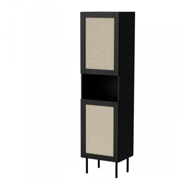 Witryna JUTA 50x39,5x190 czarny + linol calabria