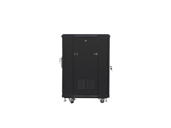 Szafa rack Lanberg FF01-6615-12B (15U; 19&#039;&#039;; 848mm / 600mm / 600 mm; stojąca; Szklane; 800 kg; kolor czarny)