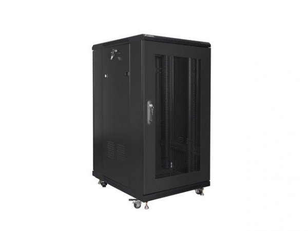 LANBERG SZAFA RACK STOJĄCA 19&quot; 22U 600X800 DRZWI PERFOROWANE CZARNA (FLAT PACK)