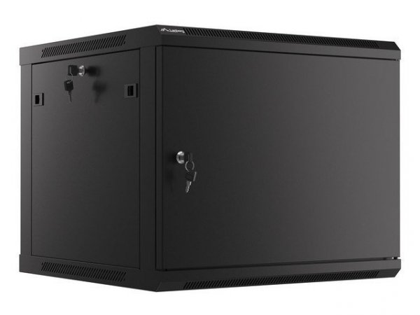 LANBERG SZAFA WISZĄCA RACK 19&quot; 9U 600X600 DRZWI METALOWE CZARNA (FLAT PACK) WF01-6609-00B