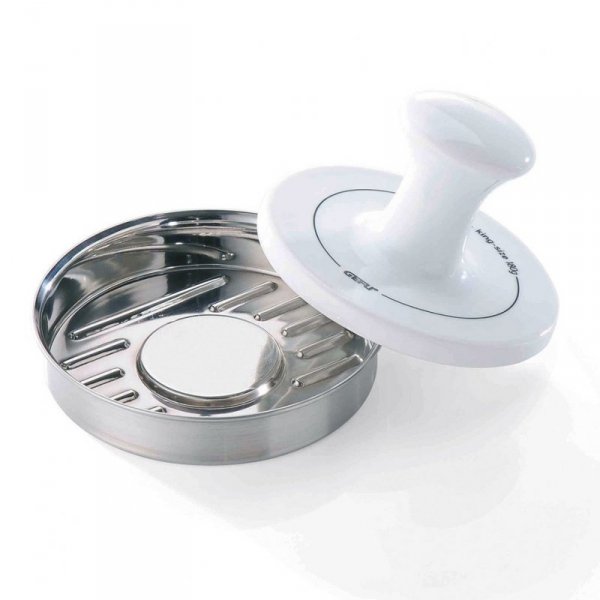 GEFU SPARK prasa do hamburgerów Stal nierdzewna, Biały Porcelana, Stal nierdzewna