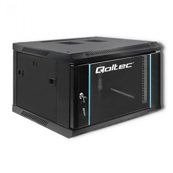 Szafa wisząca QOLTEC RACK 19&quot; 6U 600X370X600 czarna