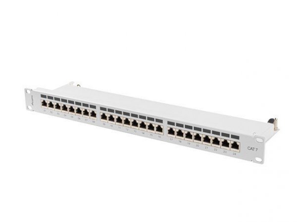 LANBERG PATCH PANEL 24 PORT 1U 19&quot; KAT.7 FTP SZARY PPS7-1024-S