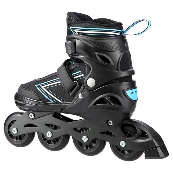 ŁYŻWOROLKI NILS EXTREME NH11912 A 2W1 CZARNO-NIEBIESKIE ROZM. M (35-38) Z WYMIENNĄ PŁOZĄ HOKEJOWĄ