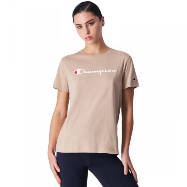 Koszulka damska Champion SS Tee beżowa 117534 MS079 M