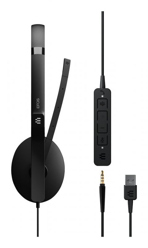 EPOS ADAPT 165T USB II Zestaw słuchawkowy Przewodowa Opaska na głowę Biuro/centrum telefoniczne USB Typu-A Czarny