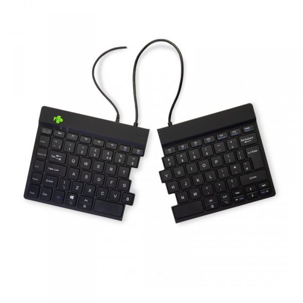 Klawiatura R-Go Split Break ergonomiczna UK-išdestymas juodas