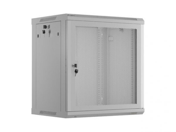 Szafa instalacyjna RACK wisząca 19&quot; 12U 600X450 szara drzwi perforowane Lanberg (flat pack)