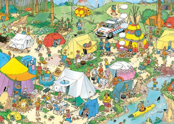 Jan van Haasteren Camping in the Forest 2000 pcs Puzzle układanka 2000 szt. Komiksy