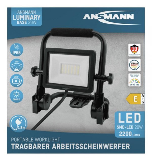 Ansmann FL20W-AC Czarny LED 20 W