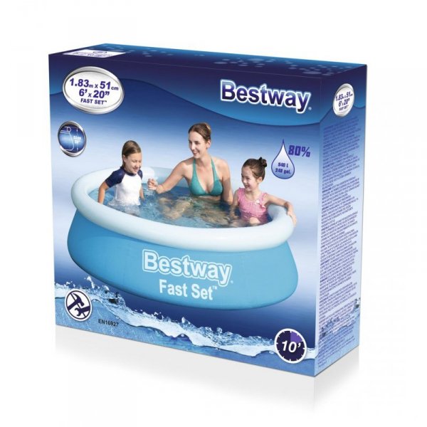 Bestway 57392 basen zewnętrzny naziemny Basen nadmuchiwany W kształcie okręgu 940 l Niebieski