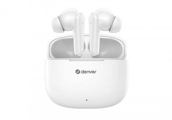 Denver TWE-48W Zestaw słuchawkowy True Wireless Stereo (TWS) Douszny Połączenia/muzyka Bluetooth Biały