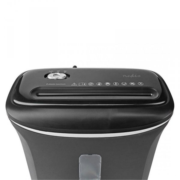 Niszczarka do papieru Nedis 12l DIN P-4 190W Czarna
