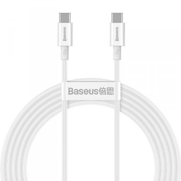 Kabel USB-C do USB-C Baseus Superior Series, 100W, 2m (biały)