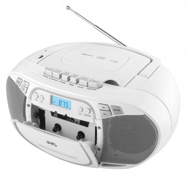 Radioodtwarzacz CD JVC RC-E451W biały Boombox Tuner FM USB
