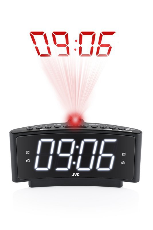 Radiobudzik JVC RA-E314B czarny Tuner FM LED Drzemka
