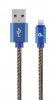 GEMBIRD KABEL USB TYPE-C (METALOWE WTYKI, OPLOT NYLONOWY W KOLORZE DENIM - JEANS) 2M 