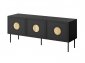 Szafka RTV PALAZZO 150x42x60 czarny + dąb craft 
