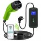 Qoltec 52476 Mobilna ładowarka do samochodu elektrycznego EV z regulacją 2w1 Typ2 | 3.5kW | 230V | Wi-fi | LCD | Przenośna | Wal 
