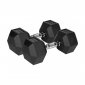 Hantle żeliwne gumowane HEX 2x15 kg REBEL ACTIVE 