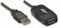 Kabel USB 2.0 przedłużacz aktywny USB-A na USB-A M/F 10m 