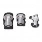 Ochraniacze na łyżworolki Roces Super JR 3-pack czarno szare 301276 M 
