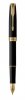 Pióro wieczne Parker Sonnet Matte Juodas Medium Nib Lacquer Gold Finish Trim Gift Boxed 